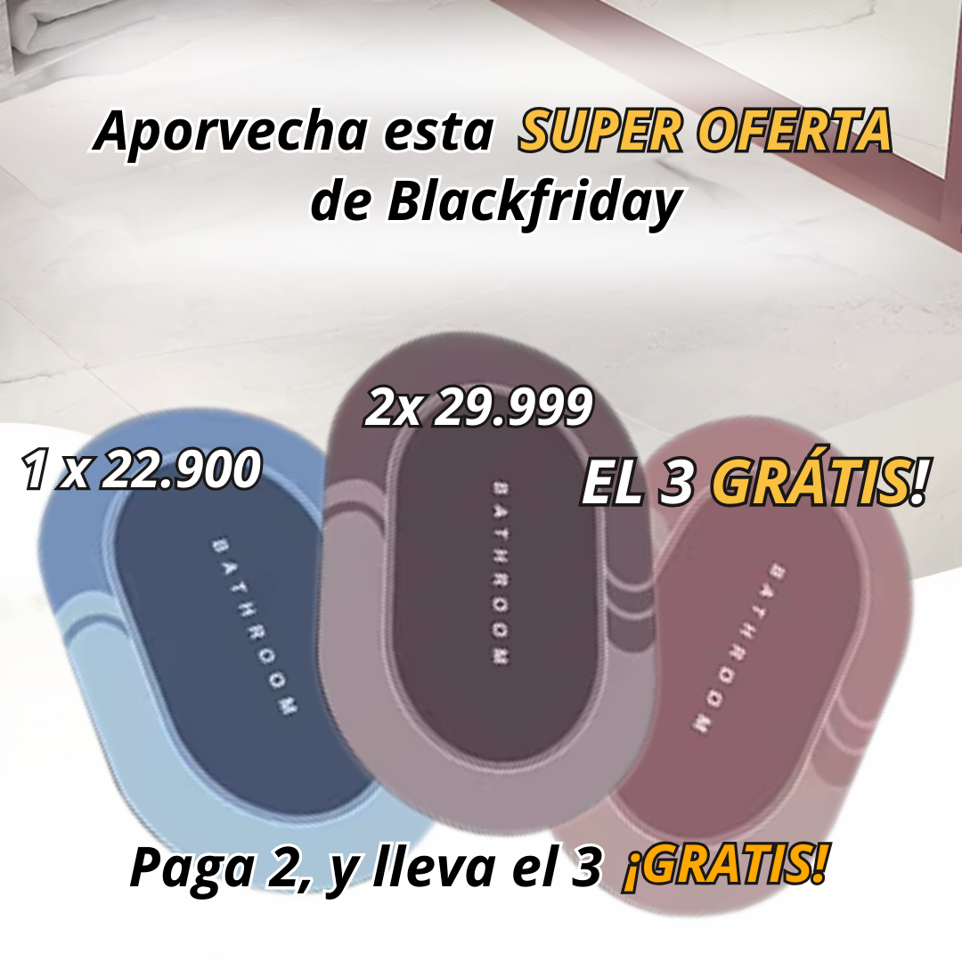 Increíble oferta! PAGA 2 LLEVA 3 Tapetes Secado Ultra Rápido!